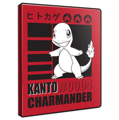 Ultra Pro Binder: 4-Pocket Portfolio Pokemon Charmander (Black and Red) 16595